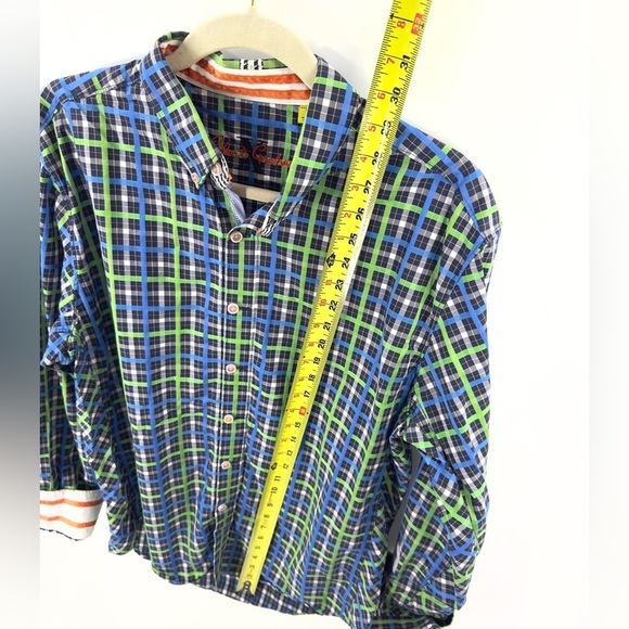 Robert Graham Button Down Shirt Mens Large Flip Cuff Tailored Fit Colorful Prep - Picture 11 of 12